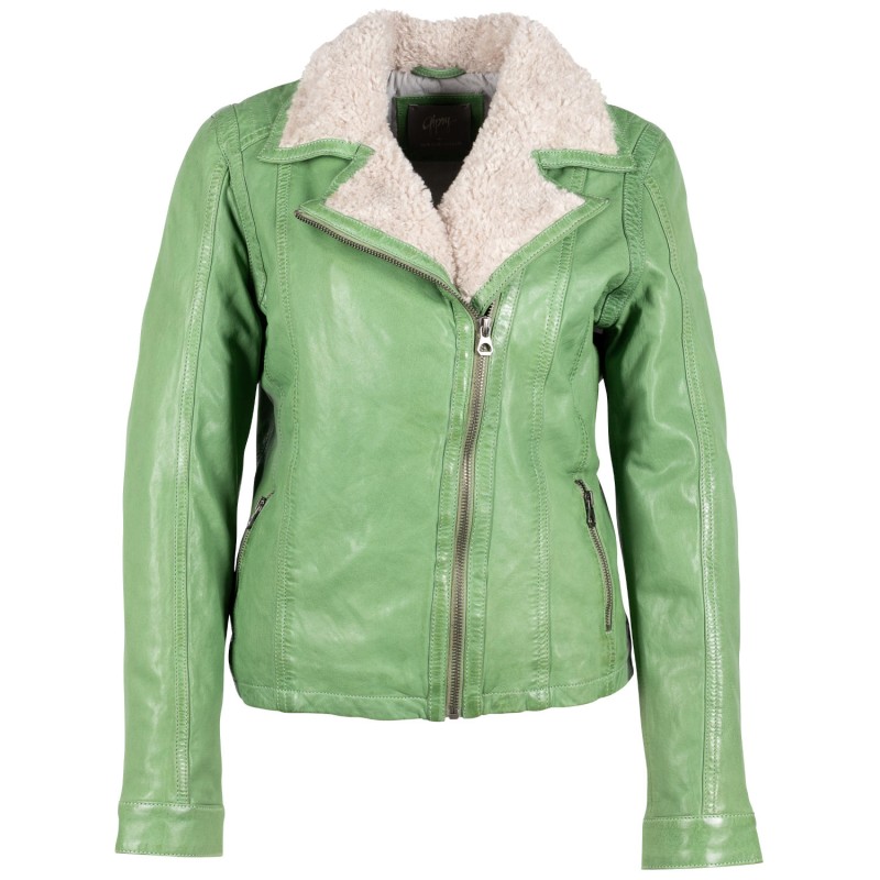 Geaca de Iarna din Piele Dama Mauritius Verde GWJolanda – Geci de Iarna Geaca de Iarna din Piele Dama Mauritius Verde GWJolanda – Geci de Iarna