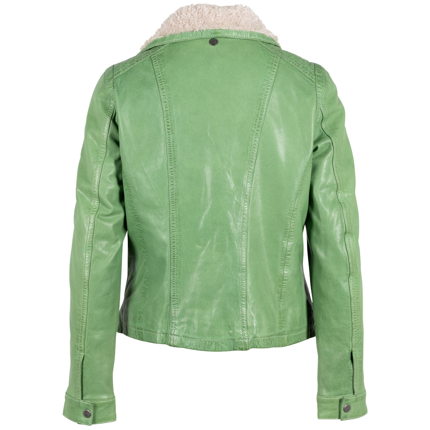 Geaca de Iarna din Piele Dama Mauritius Verde GWJolanda – Geci de Iarna