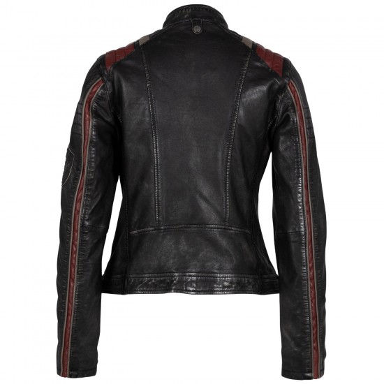 Geaca de Piele Dama Mauritius Neagra GWLeesa 2