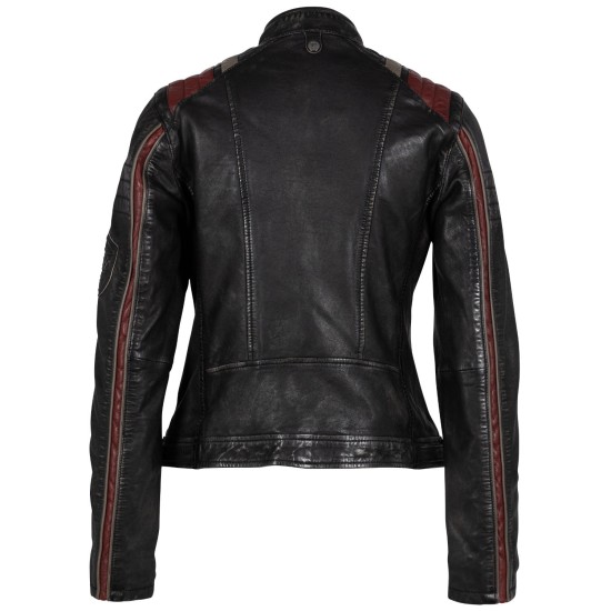 Geaca de Piele Dama Mauritius Neagra GWLeesa 2