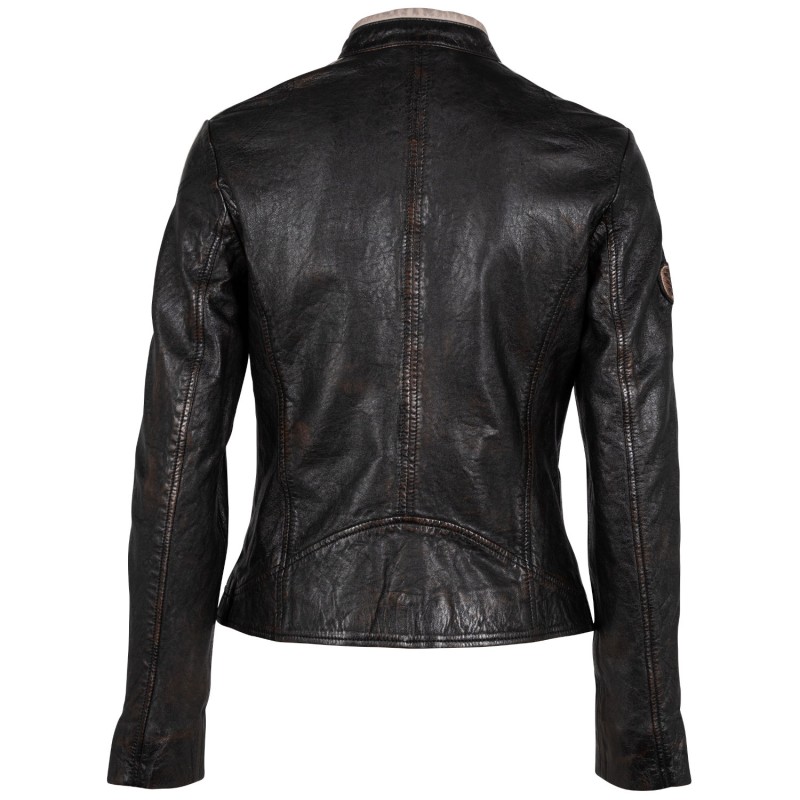 Geaca de Piele Dama Mauritius Neagra GWLiziya 2 – Black Friday