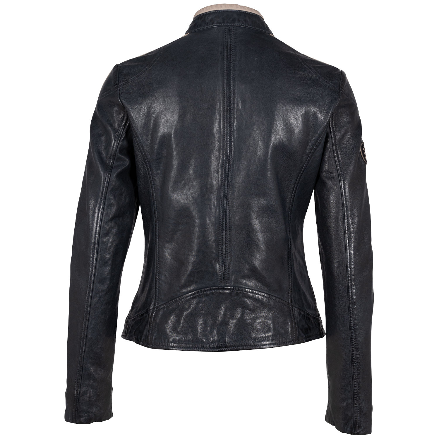 Geaca de Piele Dama Mauritius Albastru Inchis GWLiziya – Geci de Piele