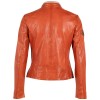 Geaca de Piele Dama Mauritius Portocaliu Inchis GWLiziya – Geci de Piele