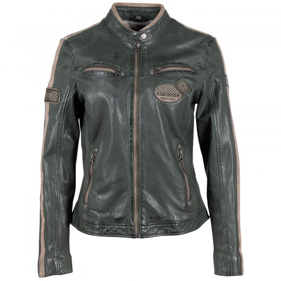 Geaca de Piele Dama Mauritius Verde Inchis GWLiziya Geaca de Piele Dama Mauritius Verde Inchis GWLiziya