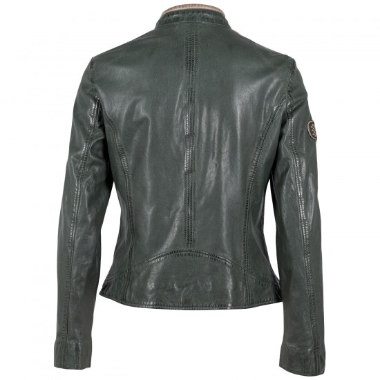 Geaca de Piele Dama Mauritius Verde Inchis GWLiziya Geaca de Piele Dama Mauritius Verde Inchis GWLiziya