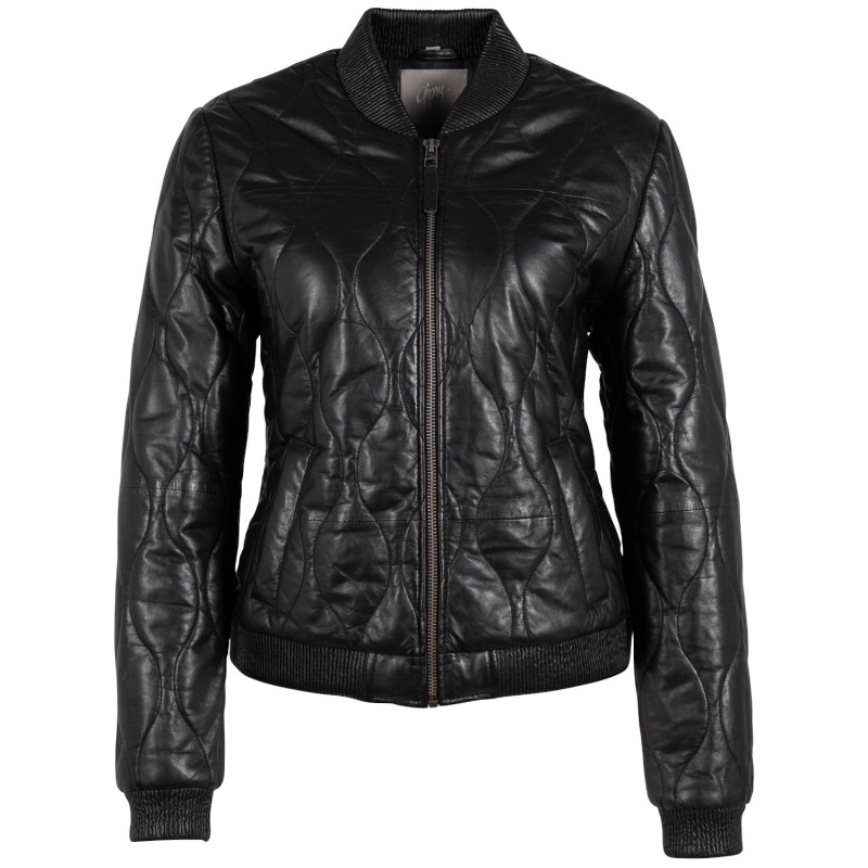 Geaca de Piele Dama Mauritius Neagra GWMailisa – Black Friday