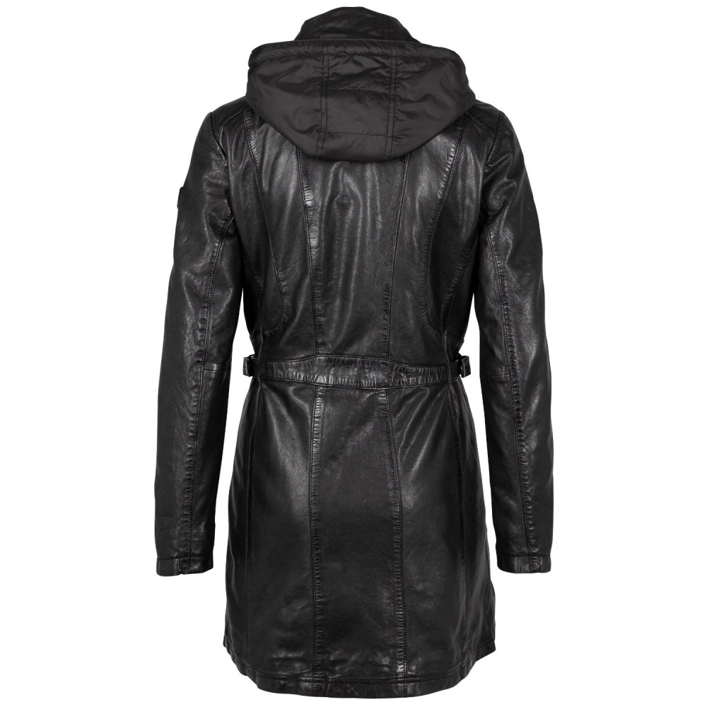 Geaca Lunga de Piele Dama Mauritius Neagra GWMargo Geaca Lunga de Piele Dama Mauritius Neagra GWMargo - readytowear.ro