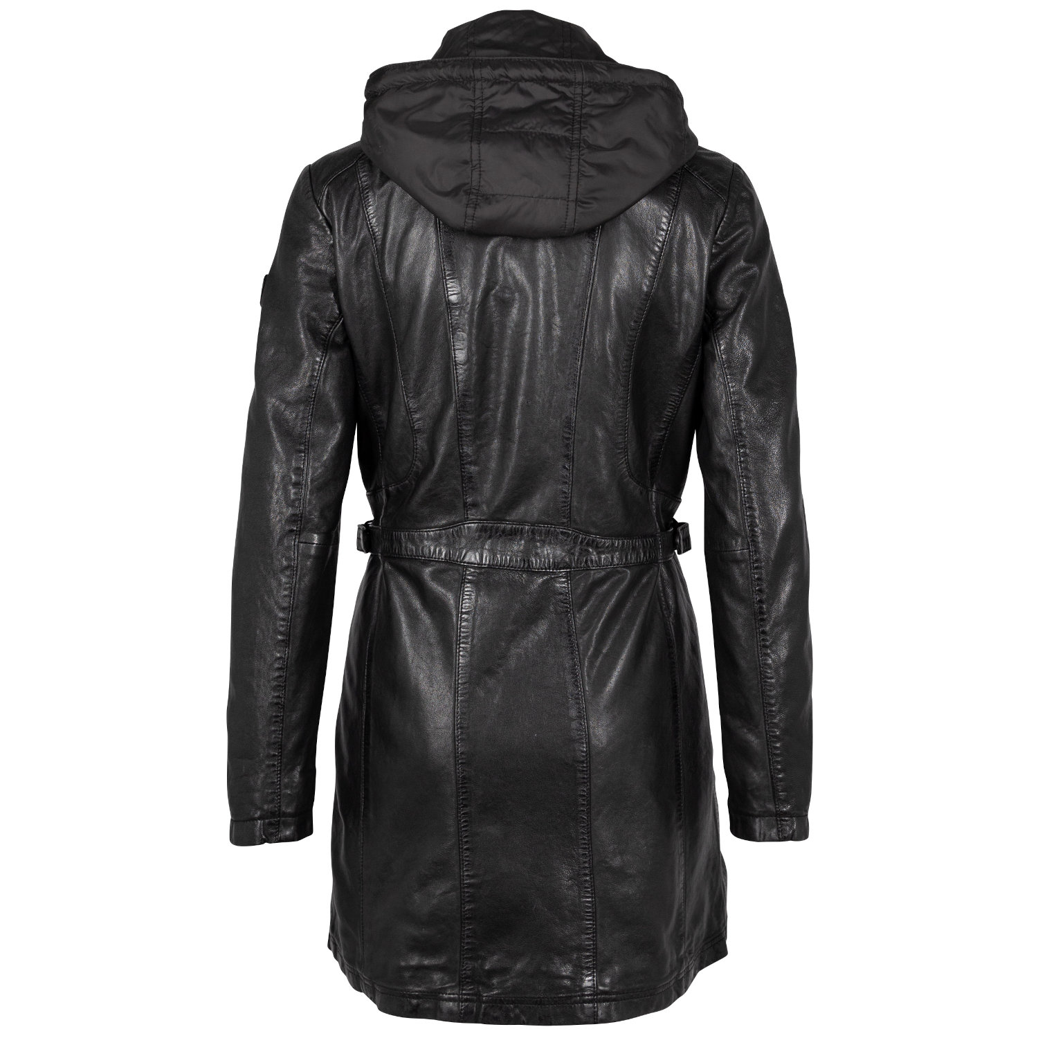 Geaca Lunga de Piele Dama Mauritius Neagra GWMargo – Geci de Piele