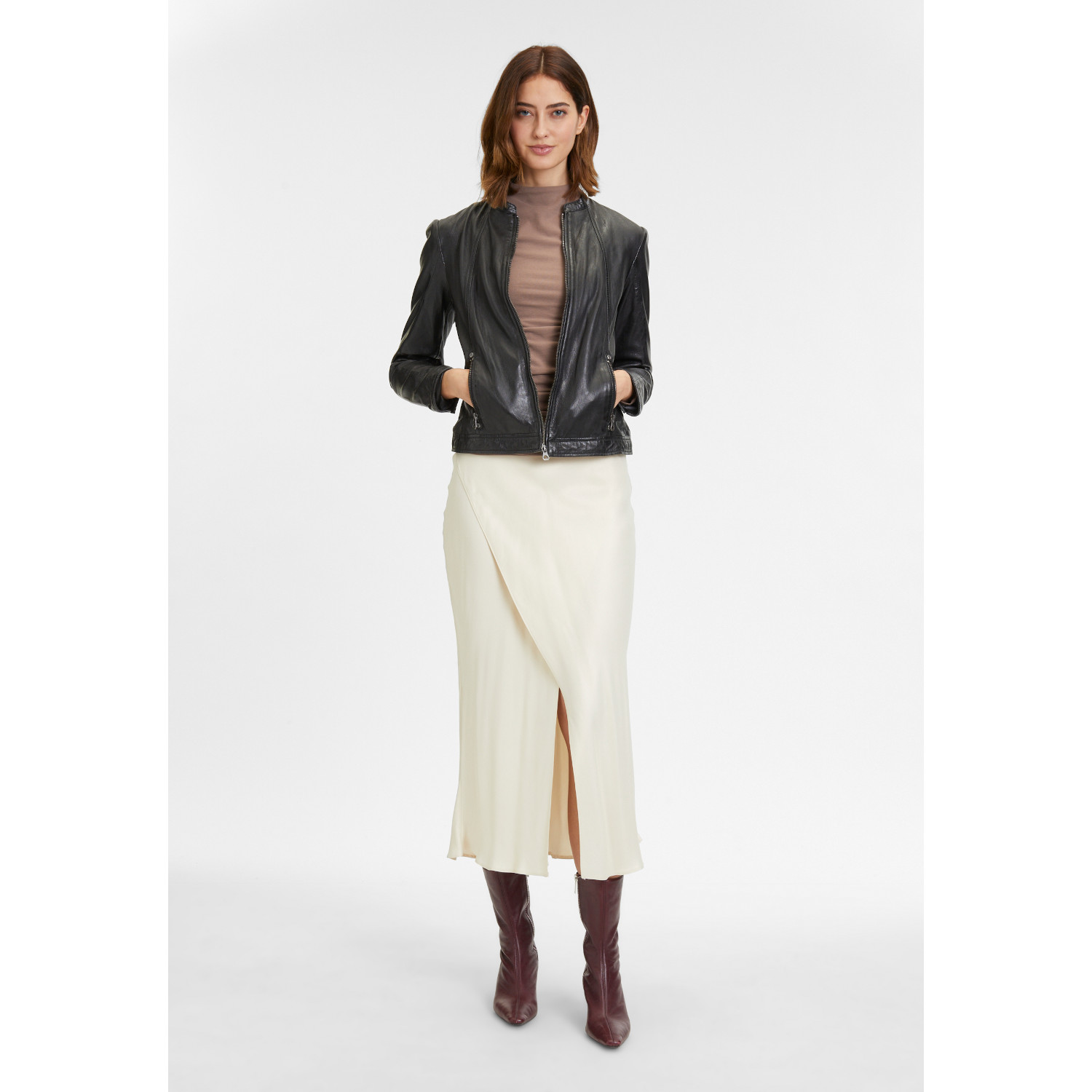 Geaca de Piele Dama Mauritius Neagra GWMarlie – Black Friday Geaca de Piele Dama Mauritius Neagra GWMarlie – Black Friday