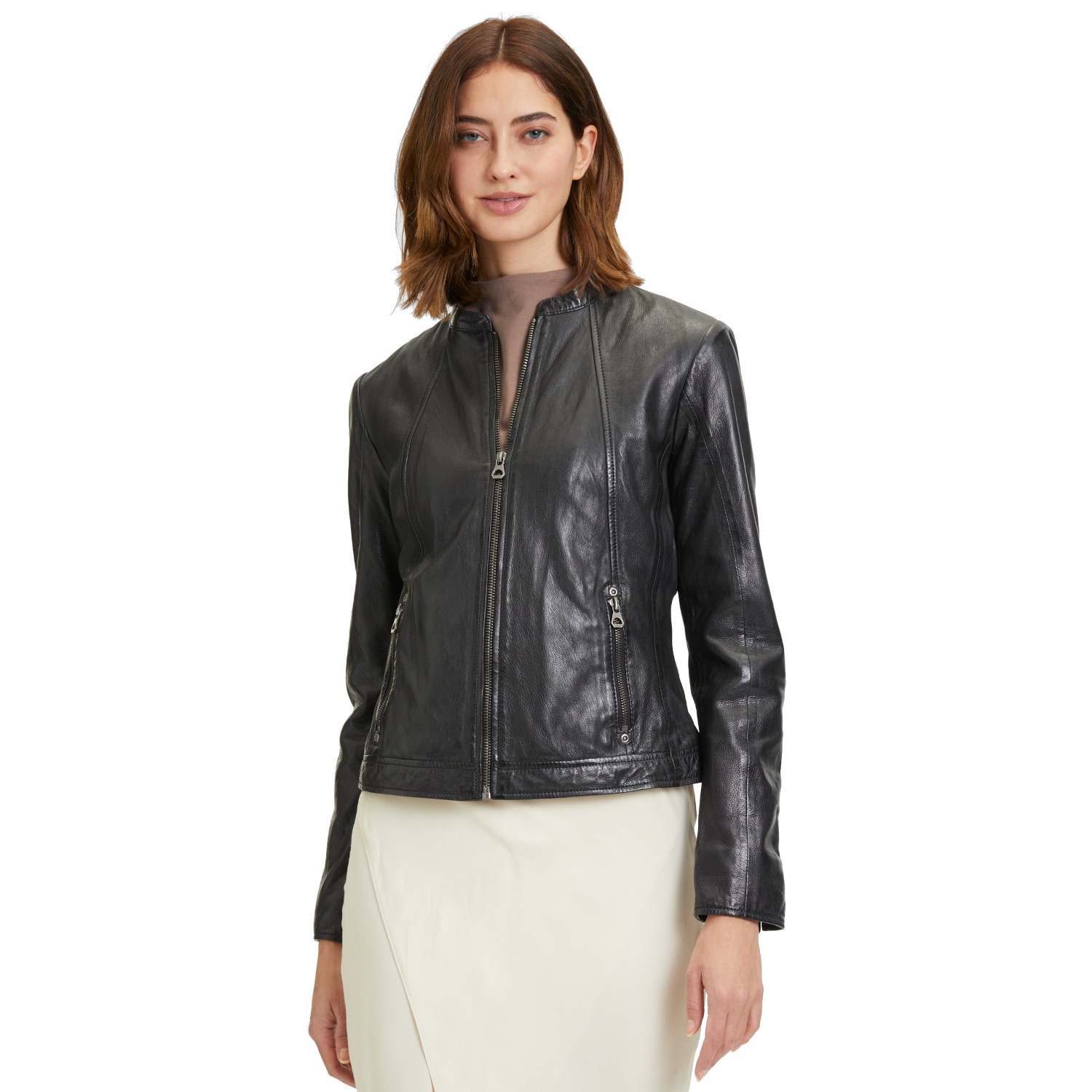 Geaca de Piele Dama Mauritius Neagra GWMarlie – Black Friday Geaca de Piele Dama Mauritius Neagra GWMarlie – Black Friday