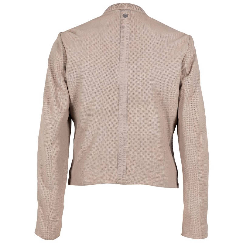 Geaca de Piele Dama Mauritius Gri Deschis GWMinka – Black Friday