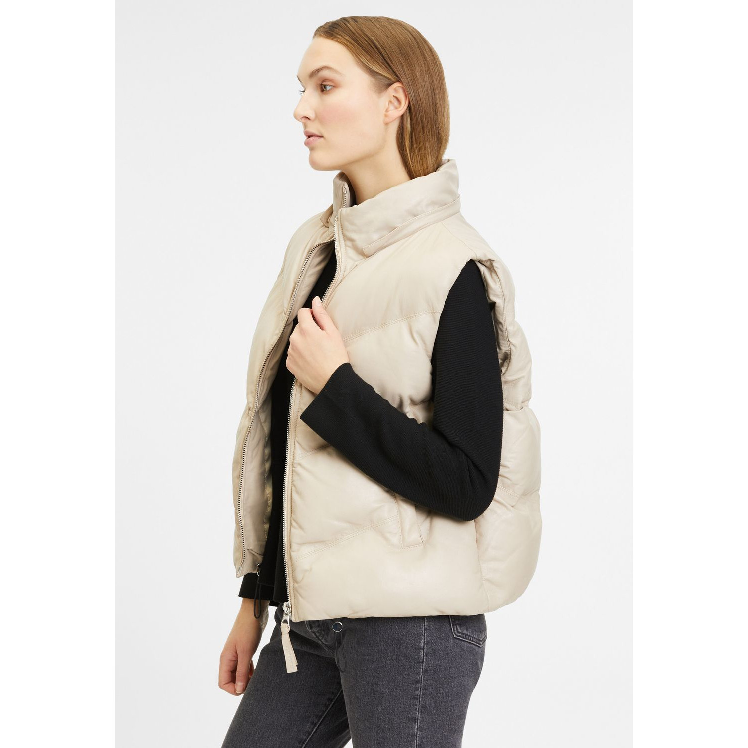 Vesta de Piele Dama Mauritius Bej GWNamica – Veste de Piele Vesta de Piele Dama Mauritius Bej GWNamica – Veste de Piele