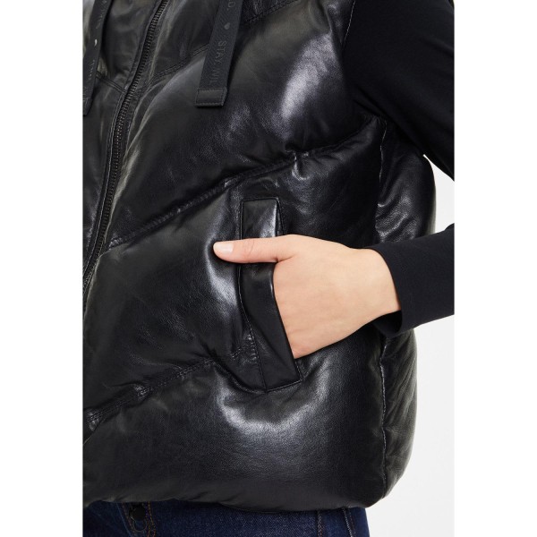 Vesta de Piele Dama Mauritius Neagra GWNamica – Veste de Piele — fotografia 7