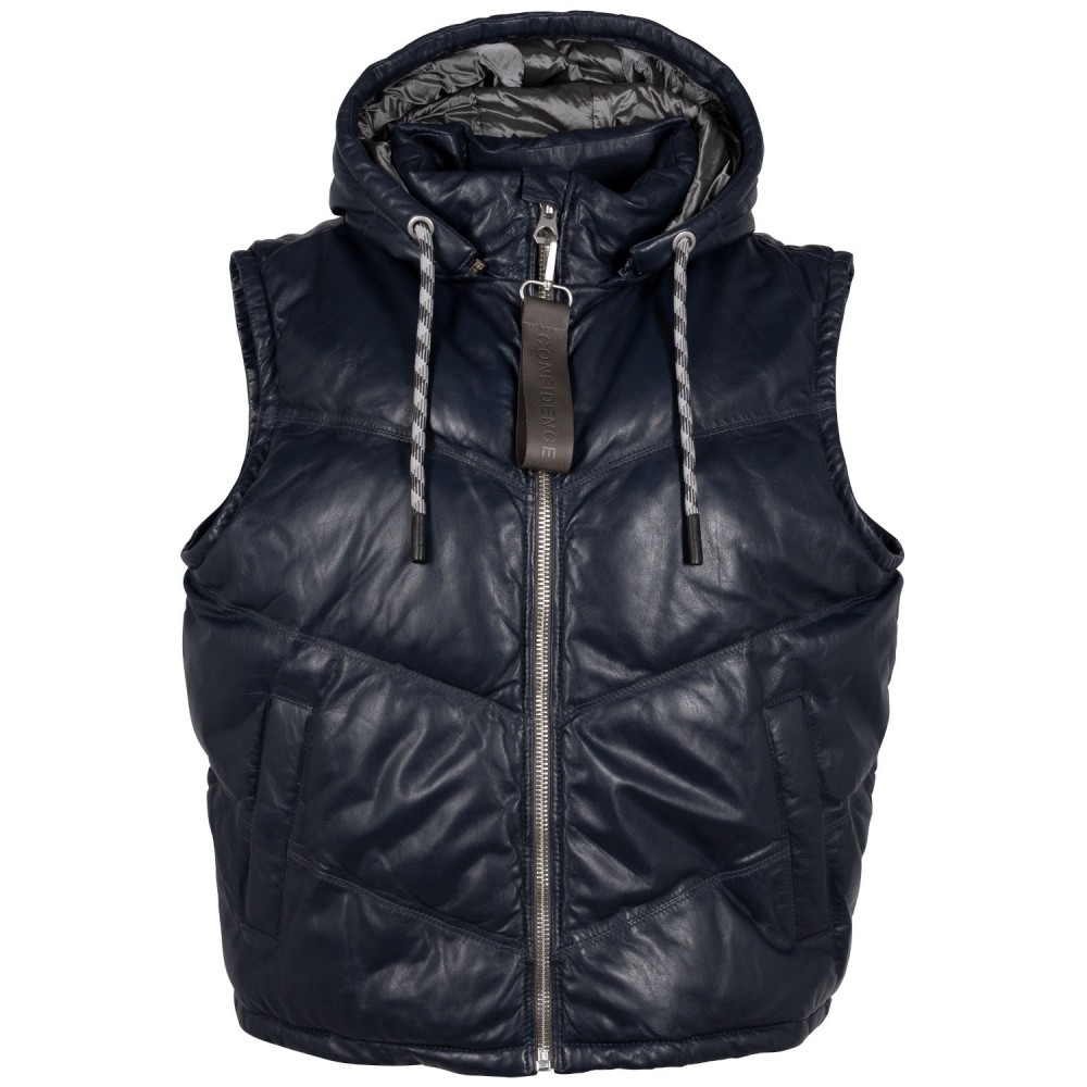 Vesta de Piele Dama Mauritius Albastra GWNammi Vesta de Piele Dama Mauritius Albastra GWNammi - readytowear.ro