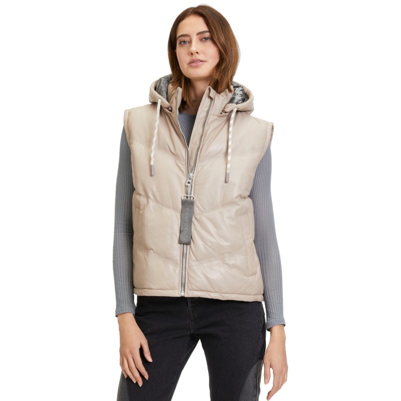 Vesta de Piele Dama Mauritius Bej GWNammi – Veste de Piele