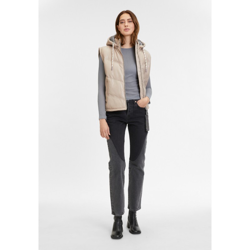 Vesta de Piele Dama Mauritius Bej GWNammi – Veste de Piele