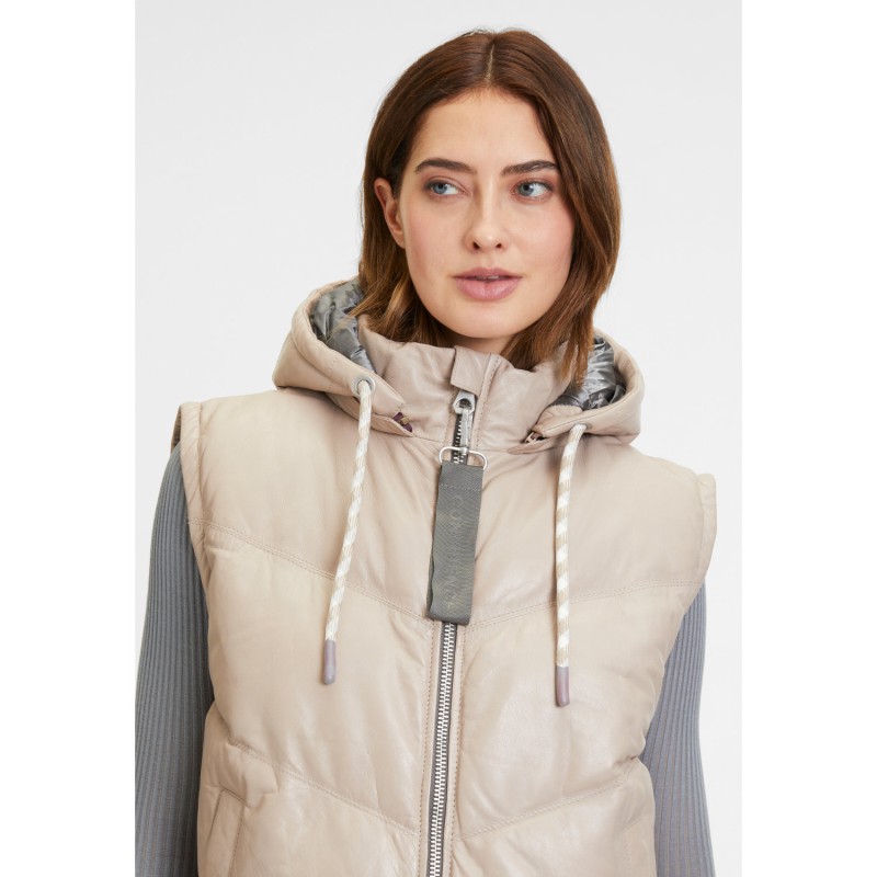 Vesta de Piele Dama Mauritius Bej GWNammi – Veste de Piele