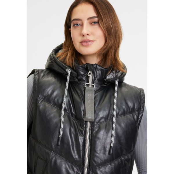 Vesta de Piele Dama Mauritius Neagra GWNammi – Veste de Piele — fotografia 6