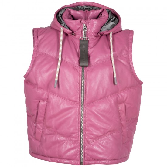 Vesta de Piele Dama Mauritius Roz GWNammi Vesta de Piele Dama Mauritius Roz GWNammi