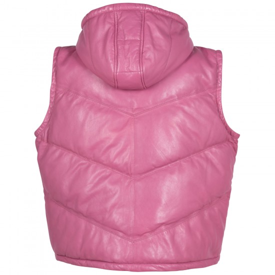Vesta de Piele Dama Mauritius Roz GWNammi Vesta de Piele Dama Mauritius Roz GWNammi