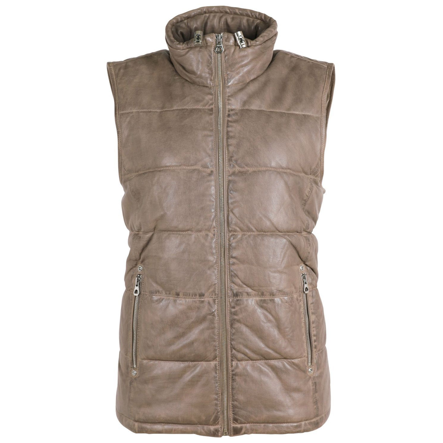 Vesta de Piele Dama Mauritius Gri GWNamy – Veste de Piele