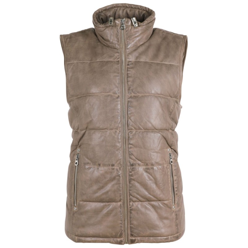 Vesta de Piele Dama Mauritius Gri GWNamy – Veste de Piele