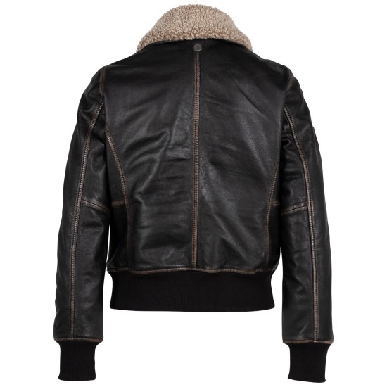 Geaca de Piele Dama Mauritius Negru Vintage GWNastja 2