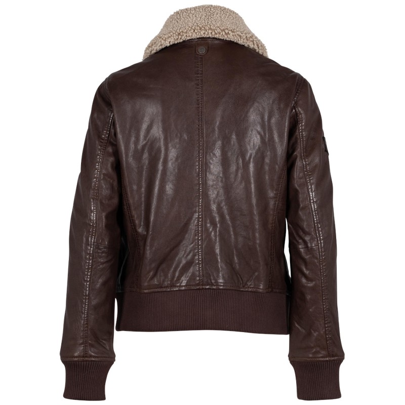 Geaca de Piele Dama Mauritius Castanie GWNastja – Geci de Piele