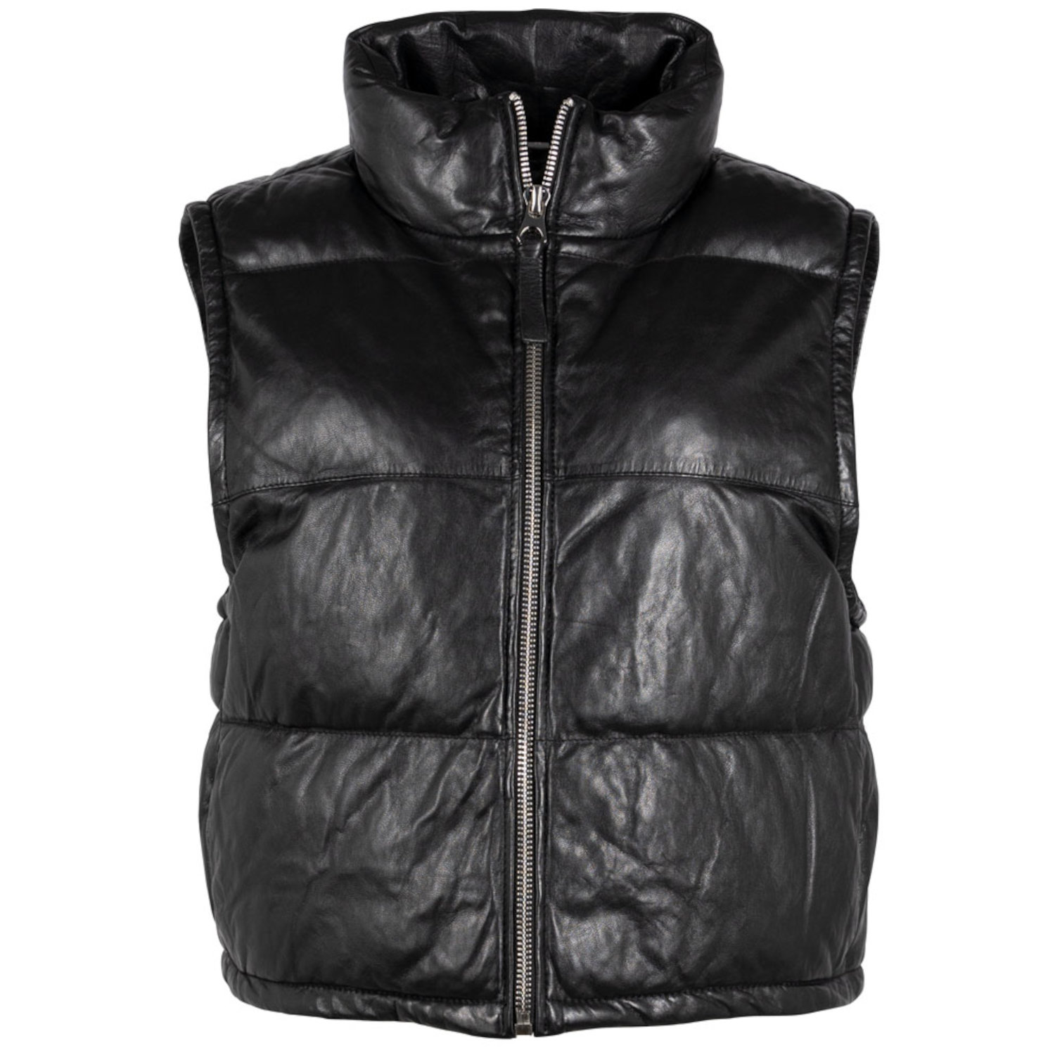 Vesta de Piele Dama Mauritius Neagra GWNelli – Veste de Piele