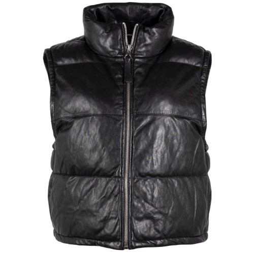 Vesta de Piele Dama Mauritius Neagra GWNelli