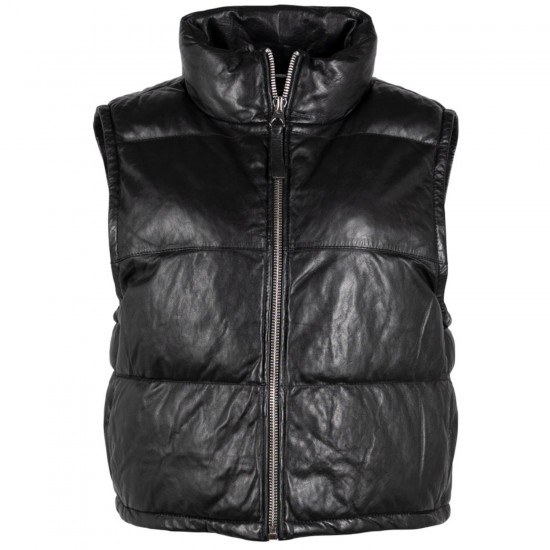 Vesta de Piele Dama Mauritius Neagra GWNelli Vesta de Piele Dama Mauritius Neagra GWNelli