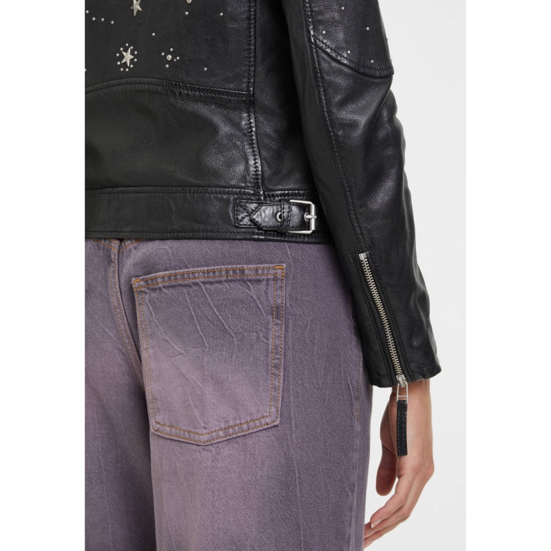 Geaca de Piele Dama Mauritius Neagra GWNoelia – Black Friday