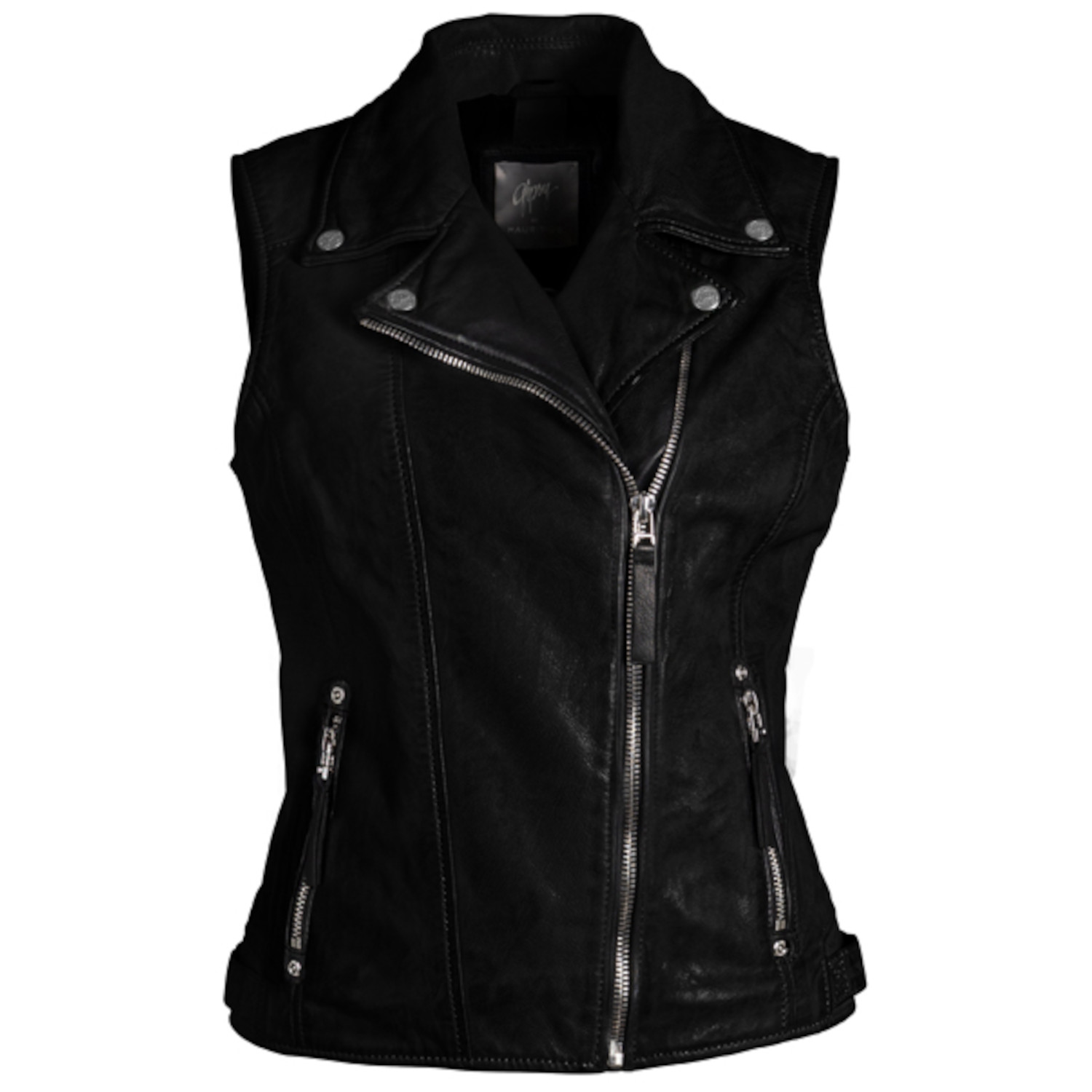 Vesta de Piele Dama Mauritius Neagra GWNovalee – Veste de Piele