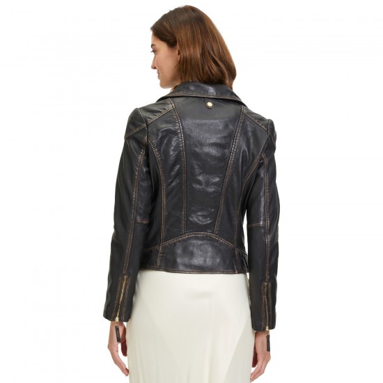 Geaca de Piele Dama Mauritius Negru Vintage GWPeetu Geaca de Piele Dama Mauritius Negru Vintage GWPeetu