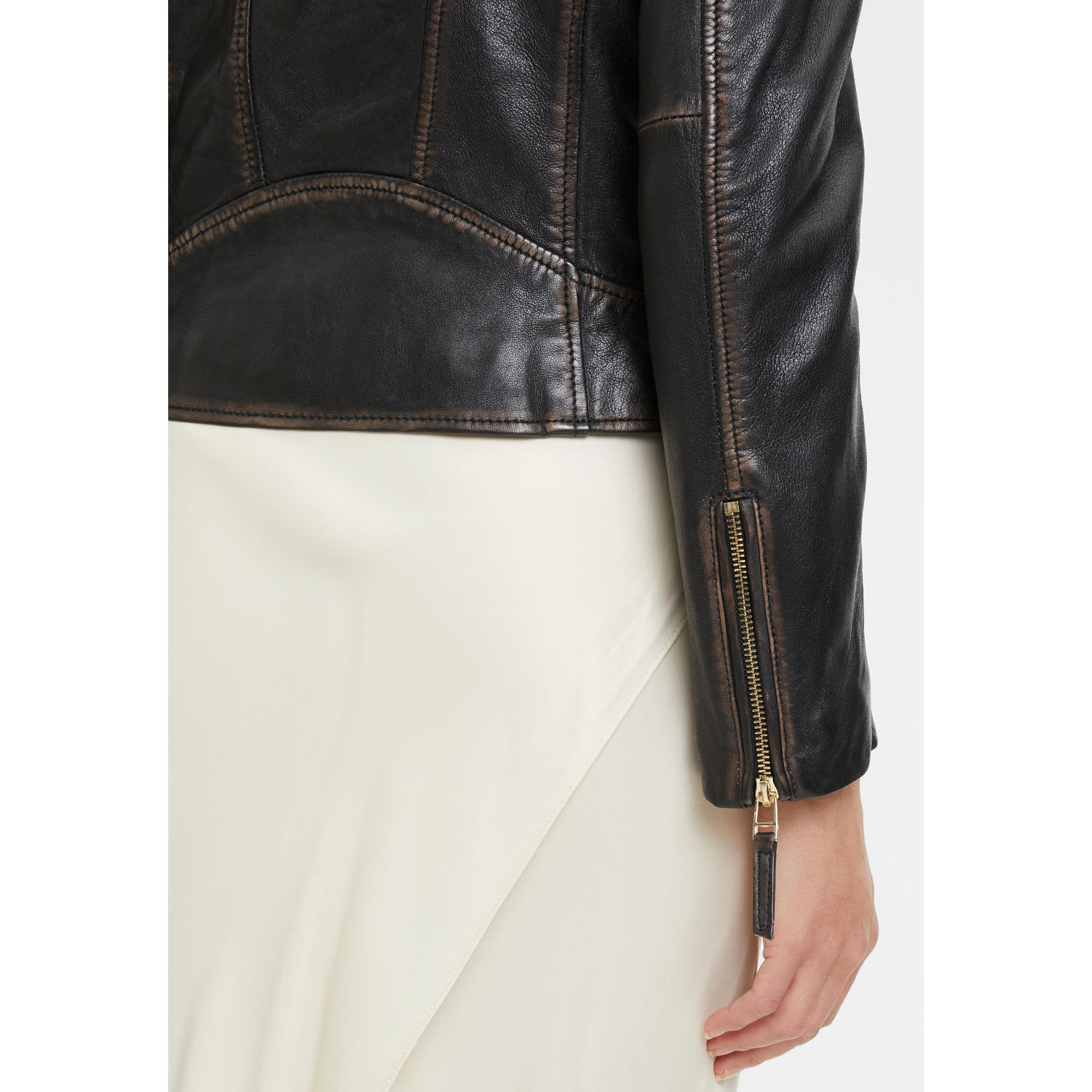 Geaca de Piele Dama Mauritius Negru Vintage GWPeetu – Black Friday