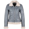 Cojoc de Piele Dama Mauritius Albastru Prafuit GWPhilina Cojoc de Piele Dama Mauritius Albastru Prafuit GWPhilina - readytowear.ro