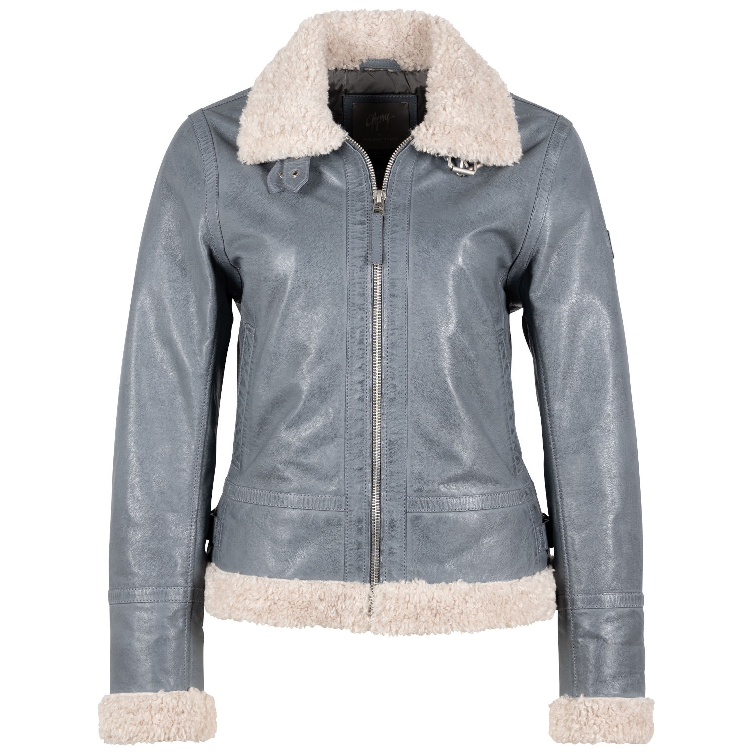 Cojoc de Piele Dama Mauritius Albastru Prafuit GWPhilina – Geci de Iarna Cojoc de Piele Dama Mauritius Albastru Prafuit GWPhilina – Geci de Iarna