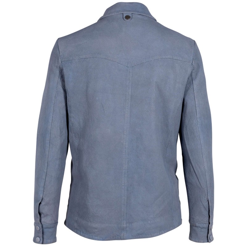 Camasa de Piele Dama Mauritius Albastru Prafuit GWSarie – Camasi din Piele