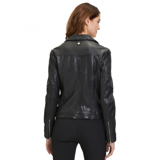 Geaca de Piele Dama Mauritius Neagra GWShanila Geaca de Piele Dama Mauritius Neagra GWShanila