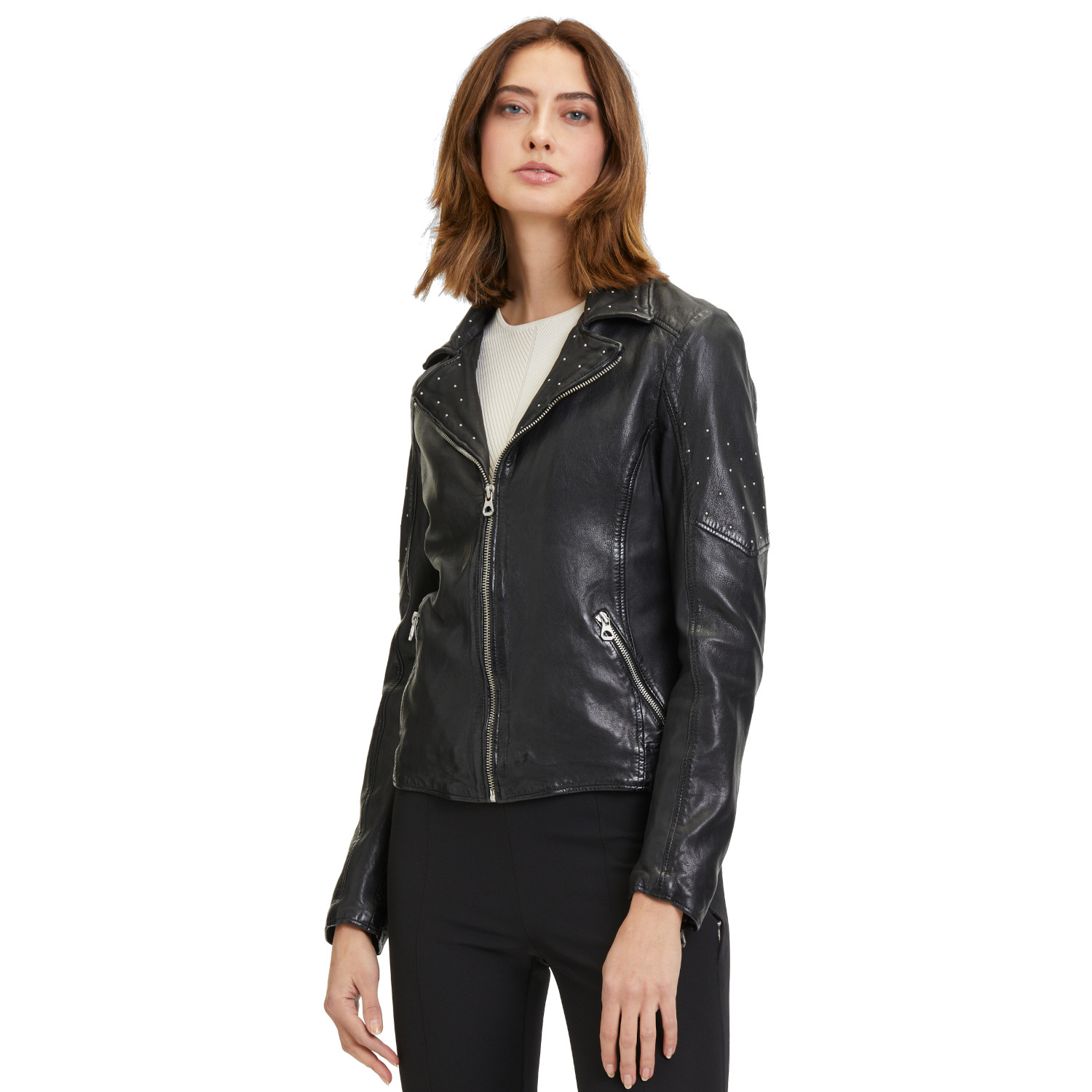 Geaca de Piele Dama Mauritius Neagra GWShanila – Black Friday