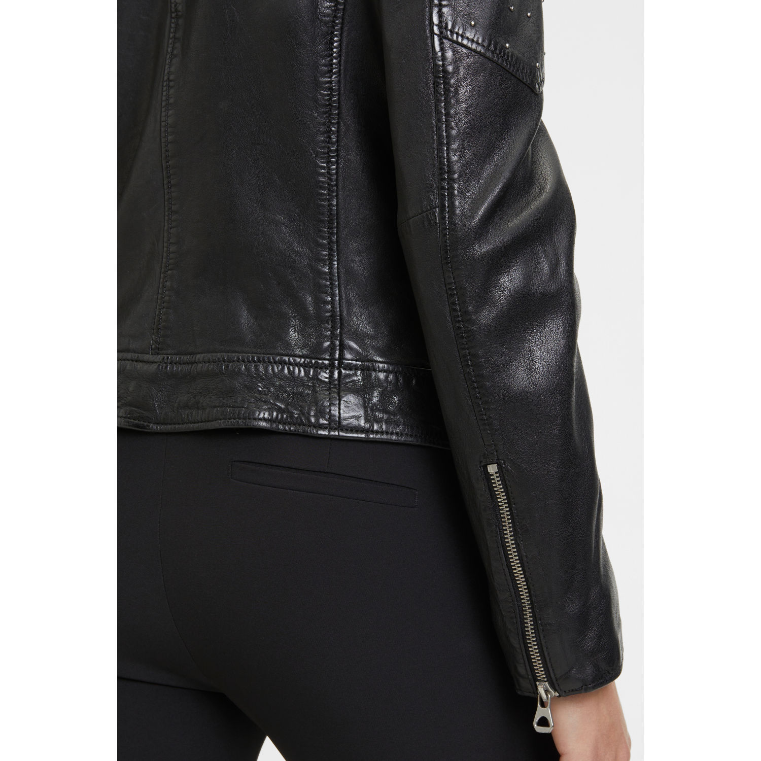 Geaca de Piele Dama Mauritius Neagra GWShanila – Black Friday