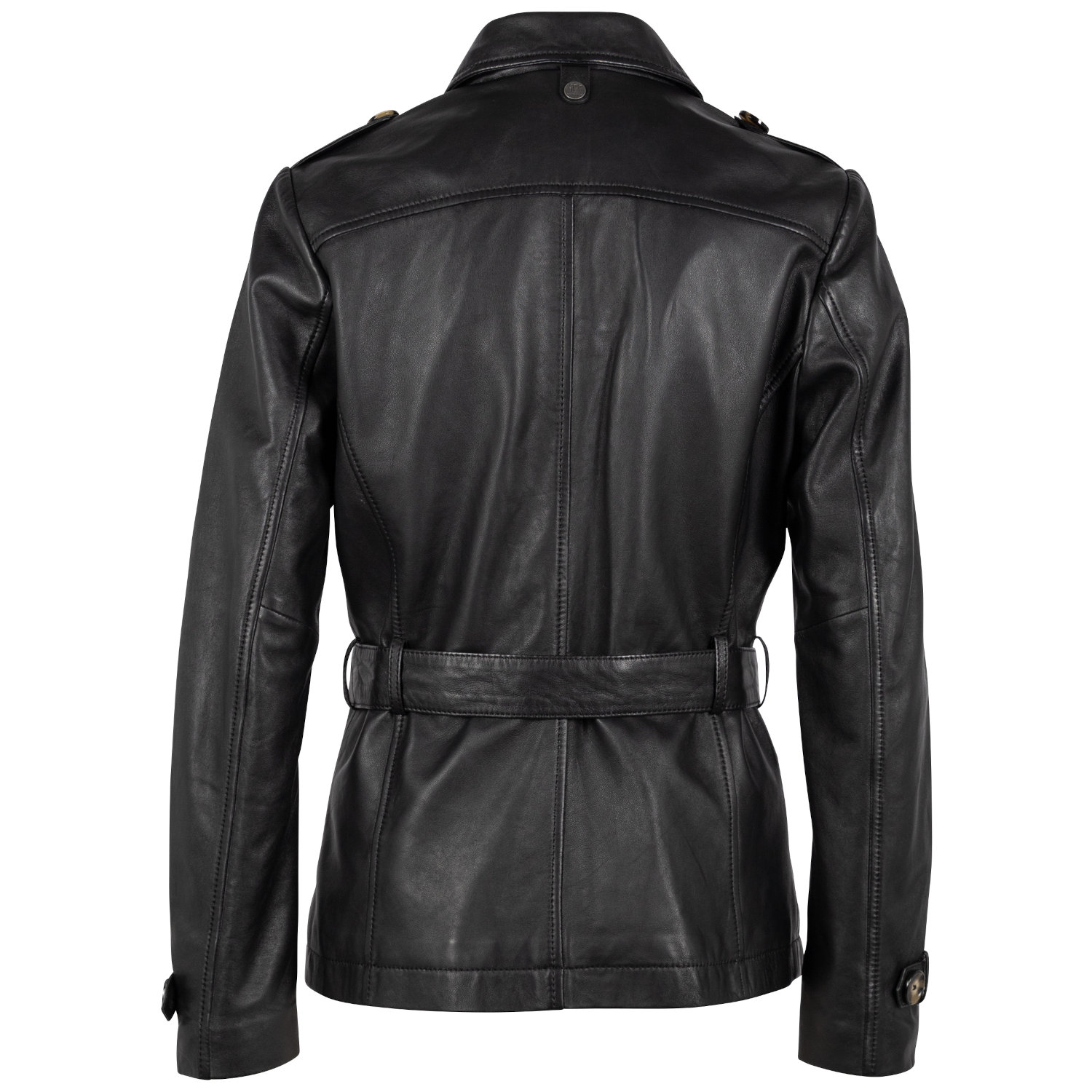 Geaca Lungă de Piele Dama Mauritius Neagra GWSkady – Black Friday