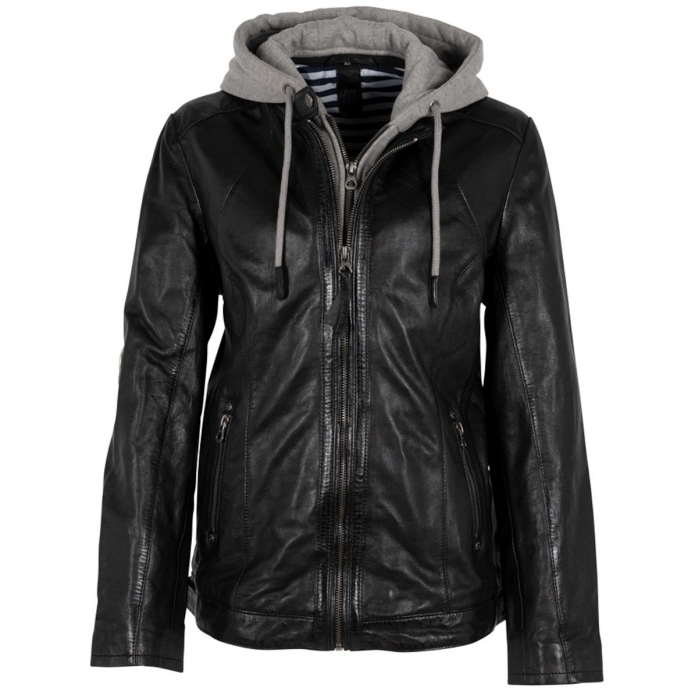 Geaca de Piele Dama Mauritius Neagra GWVaila Geaca de Piele Dama Mauritius Neagra GWVaila - readytowear.ro