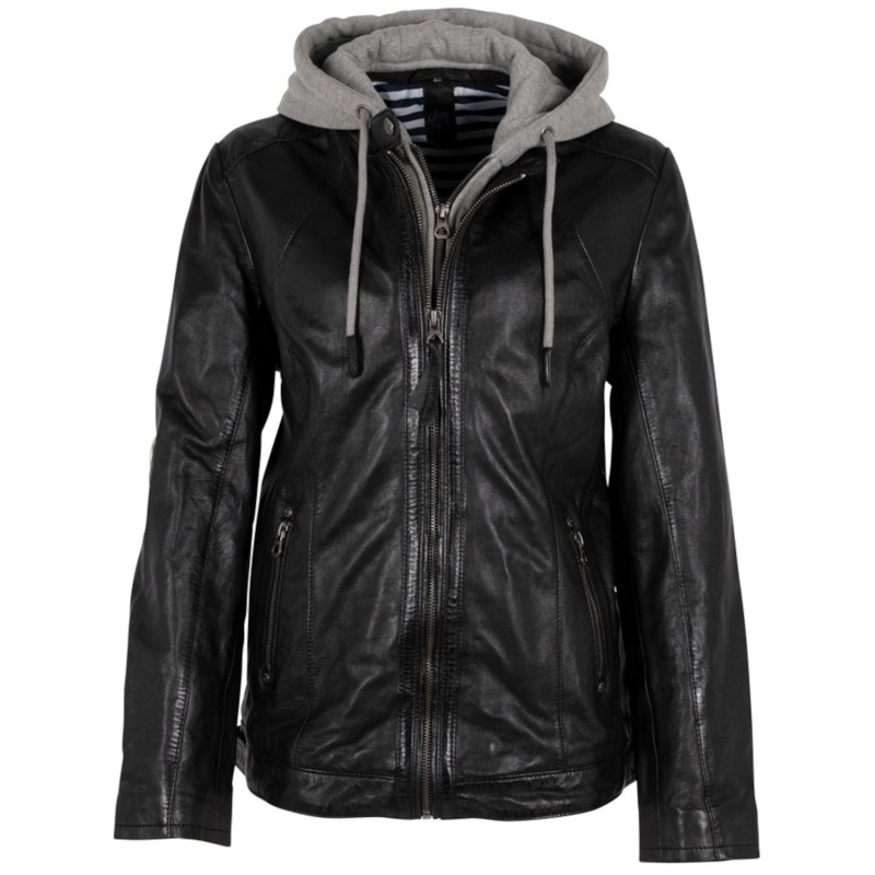 Geaca de Piele Dama Mauritius Neagra GWVaila – Geci de Piele