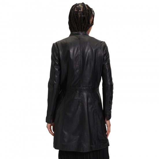 Rochie de Piele Dama Mauritius Neagra GWVarisa Rochie de Piele Dama Mauritius Neagra GWVarisa