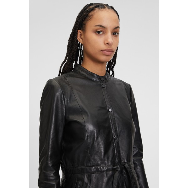 Rochie de Piele Dama Mauritius Neagra GWVarisa – Black Friday — fotografia 6