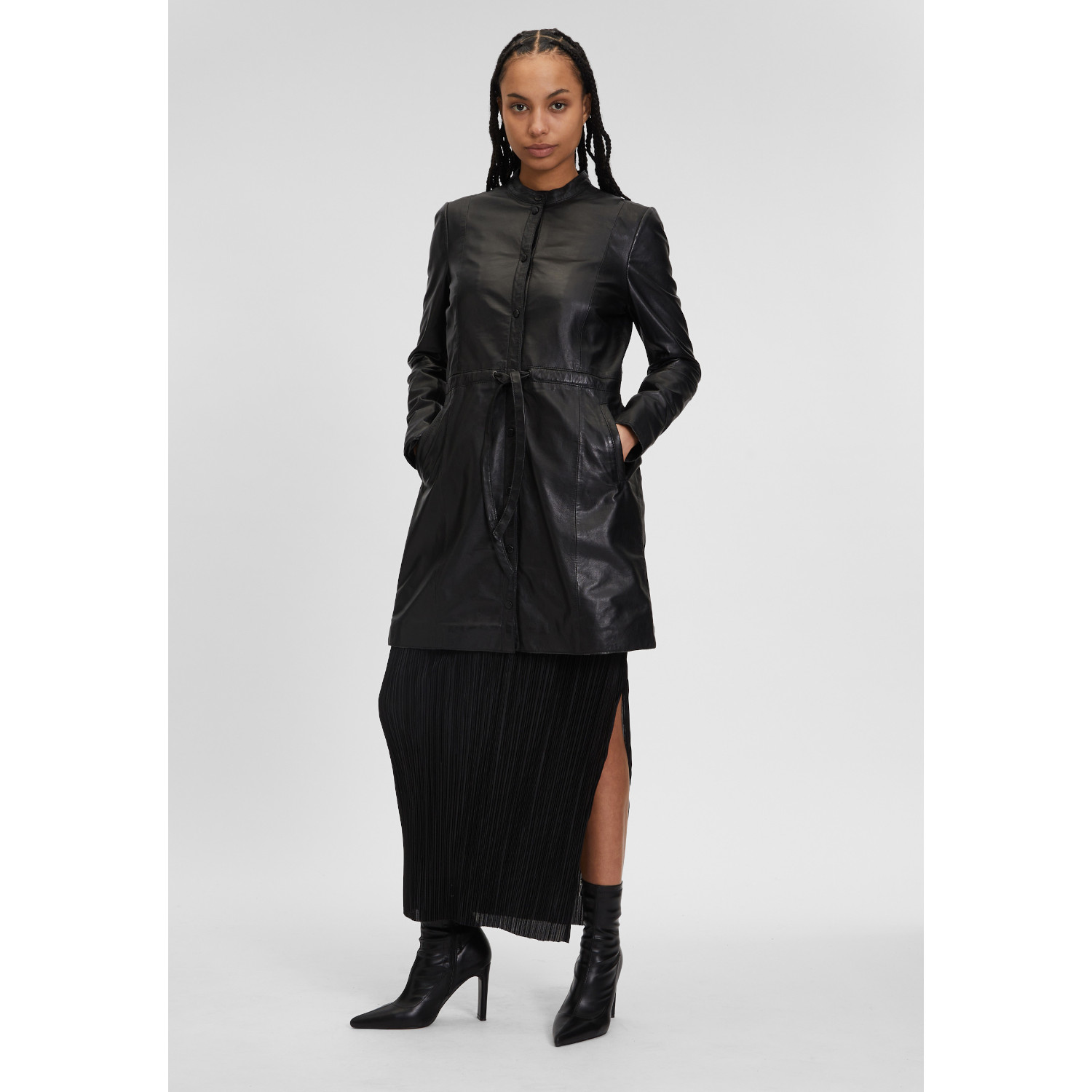 Rochie de Piele Dama Mauritius Neagra GWVarisa – Black Friday