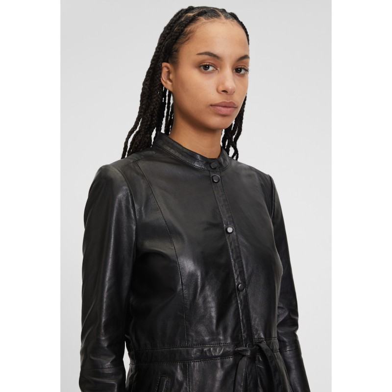 Rochie de Piele Dama Mauritius Neagra GWVarisa – Black Friday