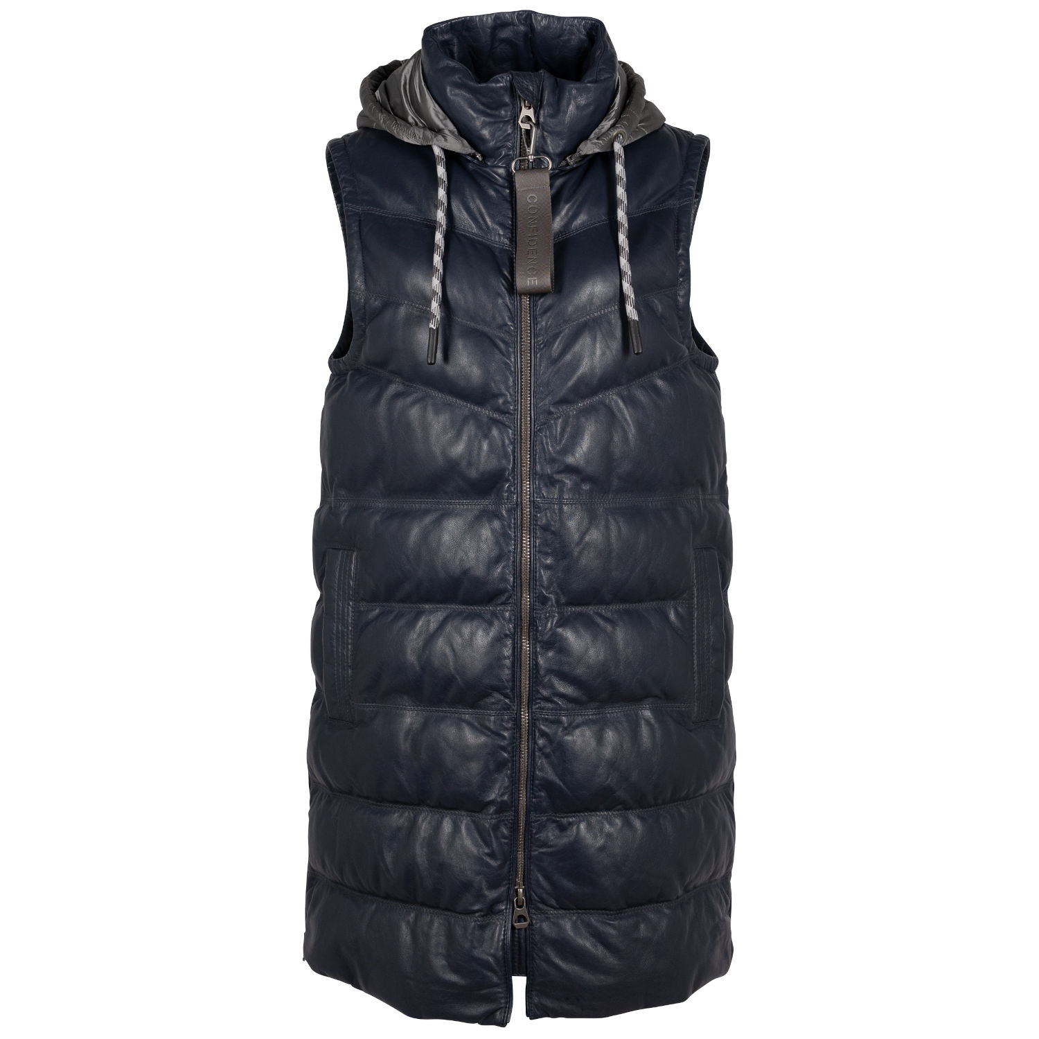 Vesta Lunga de Piele Dama Mauritius Albastra GWVivika – Veste de Piele