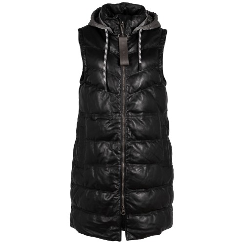 Vesta Lunga de Piele Dama Mauritius Neagra GWVivika